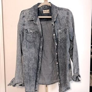 Stonewash Cotton Button Down Shirt